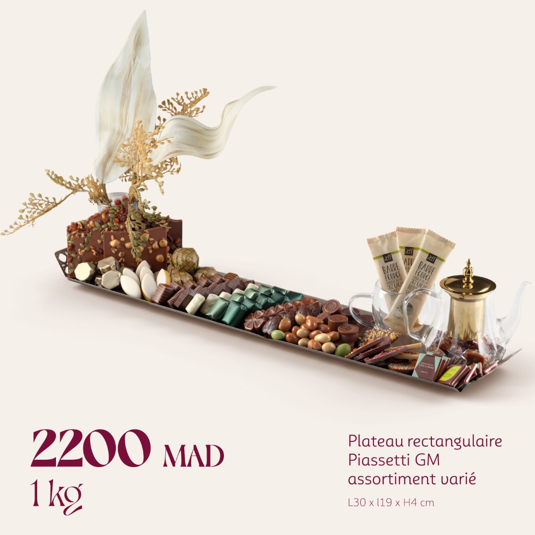 Plateau rectangulaire Piassetti GM assortiment varié